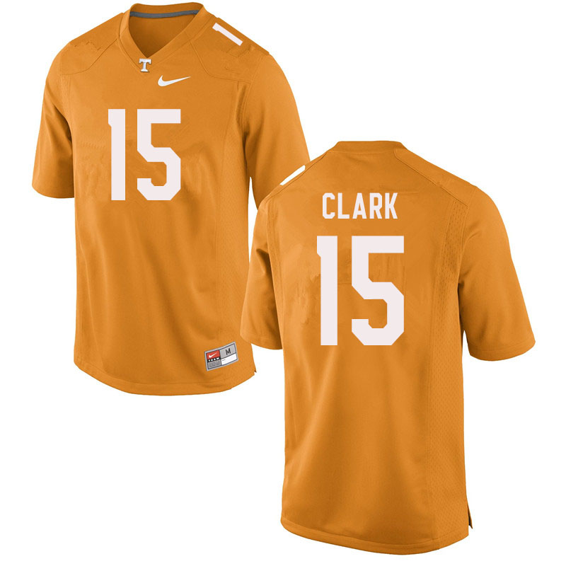 Men #15 Hudson Clark Tennessee Volunteers College Football Jerseys Sale-Orange
